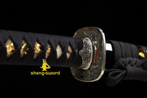 TOP Class Japanese Shinken Katana Clay Tempered Tamahagane Steel Choji Hamon Sword Nakago Kashirae