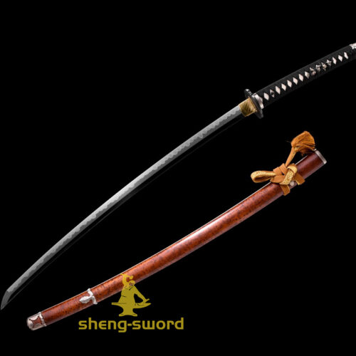 Top Class Tiger Tsuba Japanese Shinken Katana Tamahagane Steel Hantachi Sword