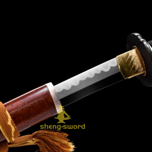 Top Class Tiger Tsuba Japanese Shinken Katana Tamahagane Steel Hantachi Sword