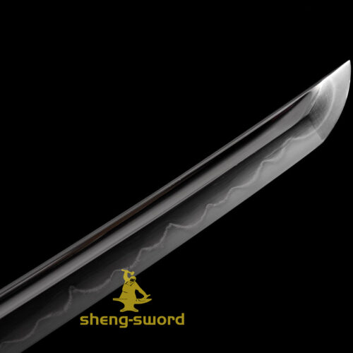 Clay Tempered T10 Laminated Steel Japanese Katana Wind God Tsuba Sword