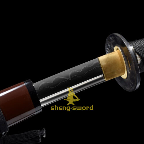 Clay Tempered T10 Laminated Steel Japanese Katana Wind God Tsuba Sword
