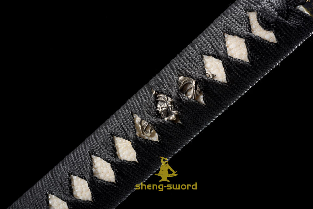 Clay Tempered T10 Laminated Steel Japanese Katana Wind God Tsuba Sword