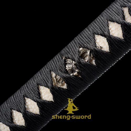 Clay Tempered T10 Laminated Steel Japanese Katana Wind God Tsuba Sword