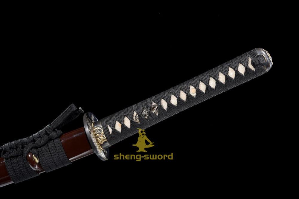 Clay Tempered T10 Laminated Steel Japanese Katana Wind God Tsuba Sword