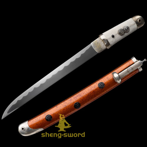 Top Class Handmade Japanese Aikuchi Tanto Tamahagane Steel Sword