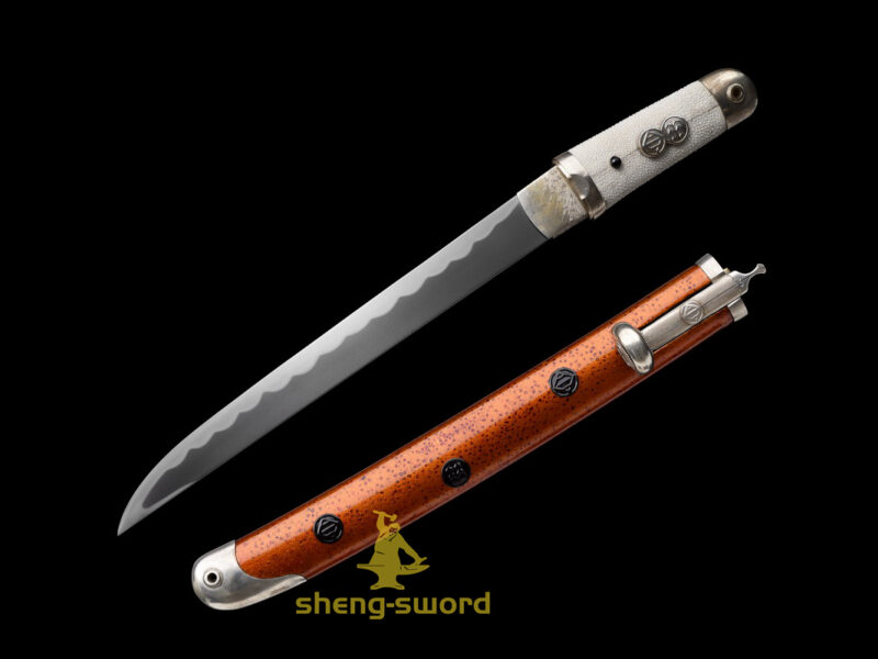 Top Class Handmade Japanese Aikuchi Tanto Tamahagane Steel Sword