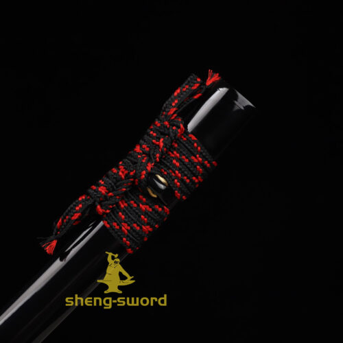 HandMade Japanese Shineken Katana Clay Tempered Choji Hamon Sword Plum Blossom Tsuba