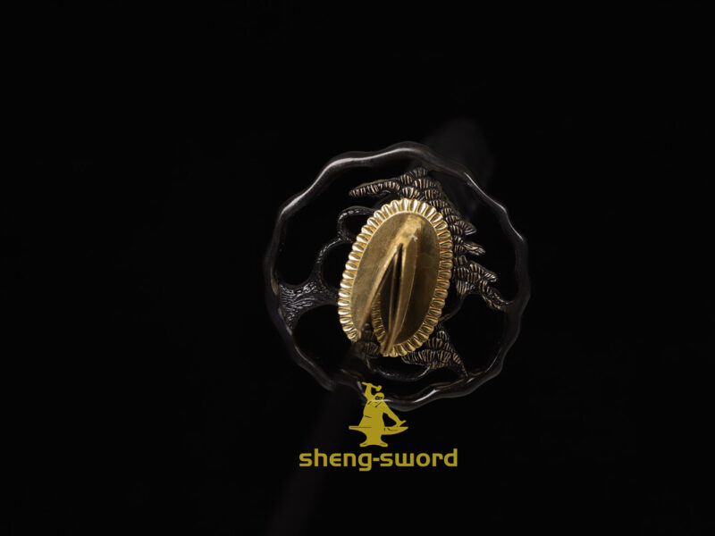 High Class Japanese Samurai Katana Clay Tempered L6 Steel Full Tang Blade Sword Squirrel Tsuba