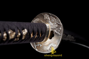 TOP Class Japanese Shinken Katana Clay Tempered Tamahagane Steel Choji Hamon Sword Nakago Kashirae