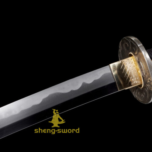 TOP Class Silver Dragon Tsuba Japanese Handachi Katana Tamahagane steel Kanesada Hamon Sword