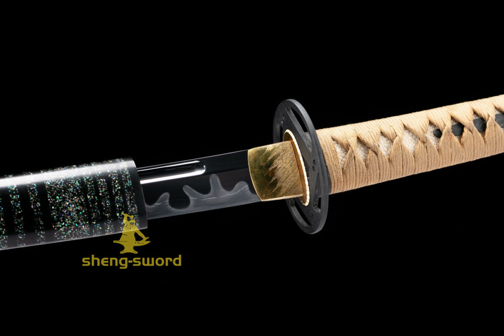 TOP Class Japanese Shinken Katana Clay Tempered Tamahagane Steel Choji Hamon Sword Nakago Kashirae