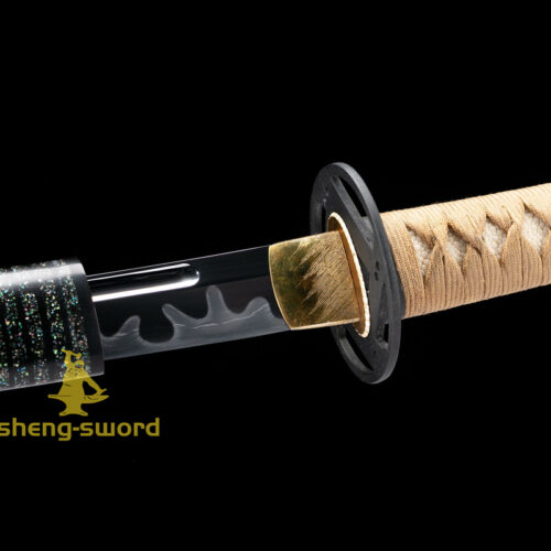 TOP Class Japanese Shinken Katana Clay Tempered Tamahagane Steel Choji Hamon Sword Nakago Kashirae