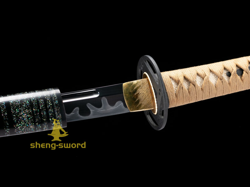 TOP Class Japanese Shinken Katana Clay Tempered Tamahagane Steel Choji Hamon Sword Nakago Kashirae