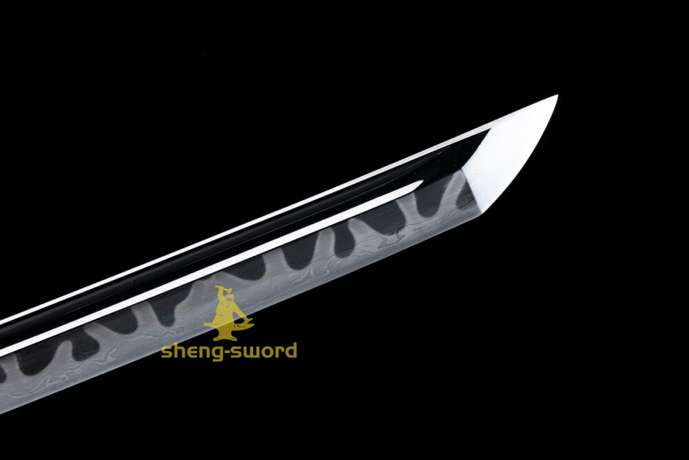 TOP Class Japanese Shinken Katana Clay Tempered Tamahagane Steel Choji Hamon Sword Nakago Kashirae