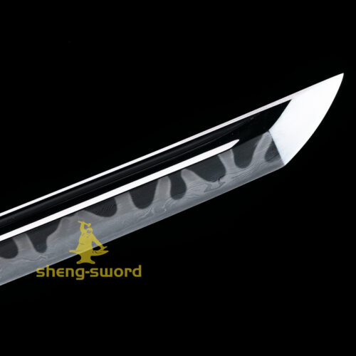 TOP Class Japanese Shinken Katana Clay Tempered Tamahagane Steel Choji Hamon Sword Nakago Kashirae