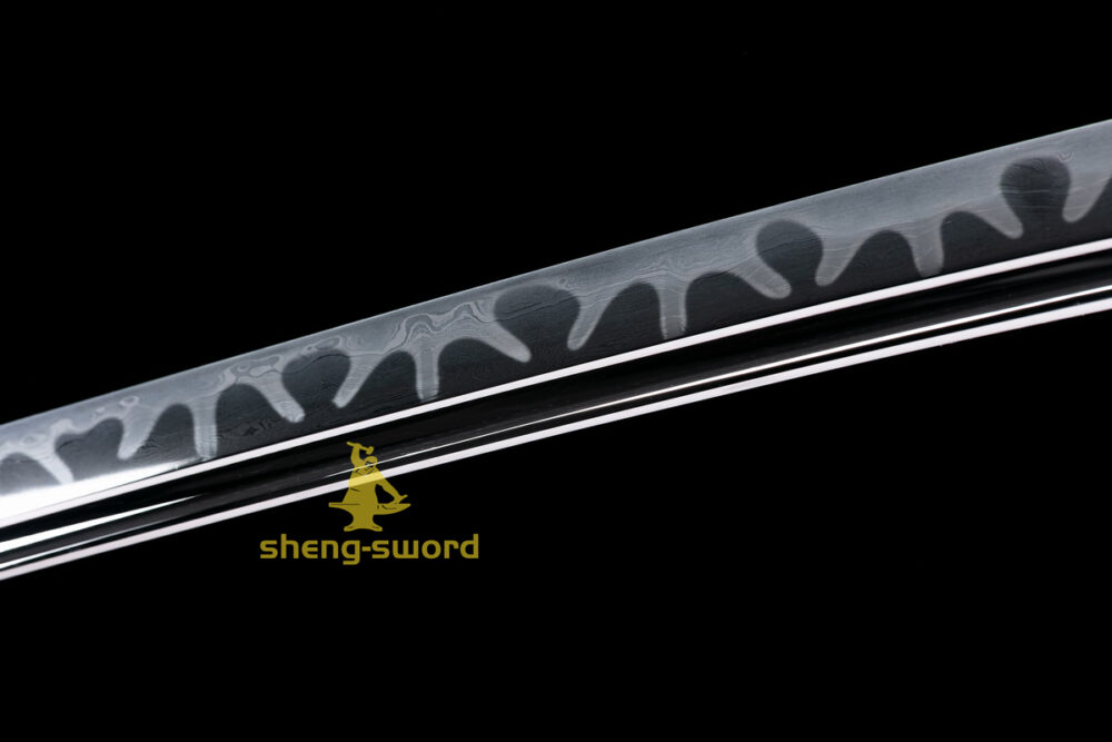 TOP Class Japanese Shinken Katana Clay Tempered Tamahagane Steel Choji Hamon Sword Nakago Kashirae