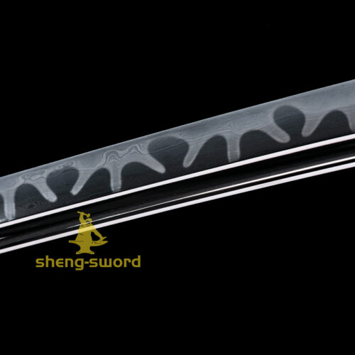 TOP Class Japanese Shinken Katana Clay Tempered Tamahagane Steel Choji Hamon Sword Nakago Kashirae