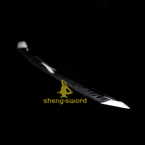 TOP Class Japanese Shinken Katana Clay Tempered Tamahagane Steel Choji Hamon Sword Nakago Kashirae