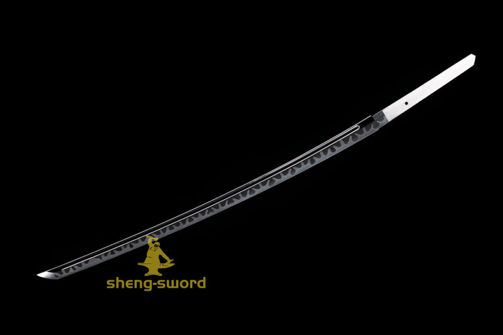 TOP Class Japanese Shinken Katana Clay Tempered Tamahagane Steel Choji Hamon Sword Nakago Kashirae