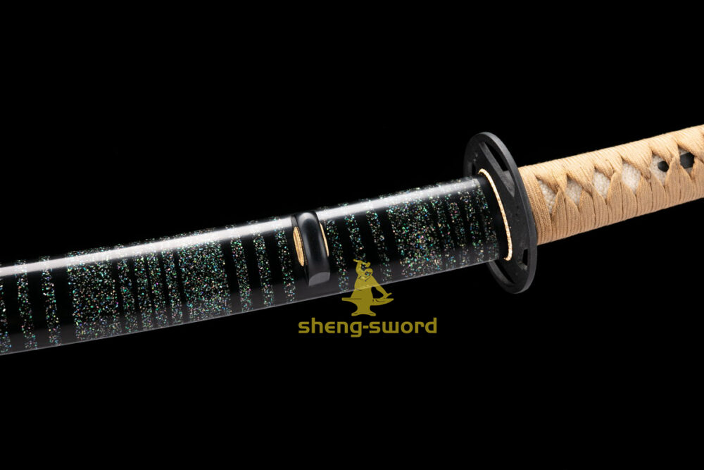 TOP Class Japanese Shinken Katana Clay Tempered Tamahagane Steel Choji Hamon Sword Nakago Kashirae