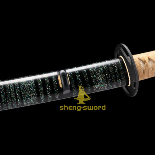 TOP Class Japanese Shinken Katana Clay Tempered Tamahagane Steel Choji Hamon Sword Nakago Kashirae