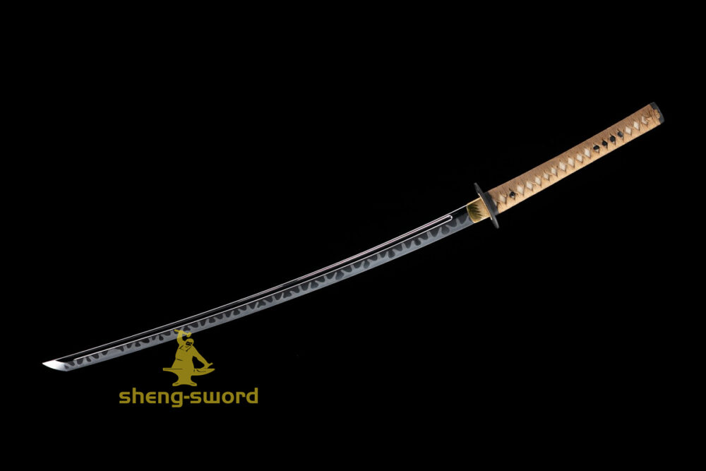 TOP Class Japanese Shinken Katana Clay Tempered Tamahagane Steel Choji Hamon Sword Nakago Kashirae