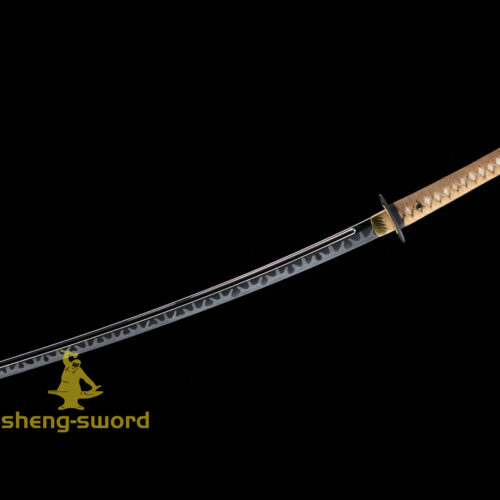 TOP Class Japanese Shinken Katana Clay Tempered Tamahagane Steel Choji Hamon Sword Nakago Kashirae