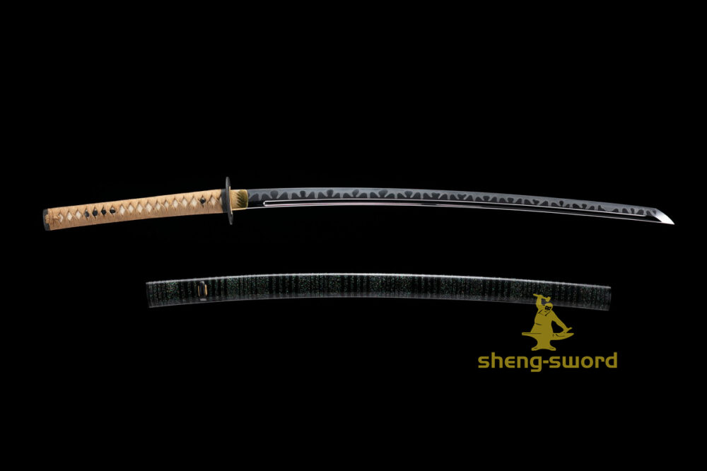 TOP Class Japanese Shinken Katana Clay Tempered Tamahagane Steel Choji Hamon Sword Nakago Kashirae