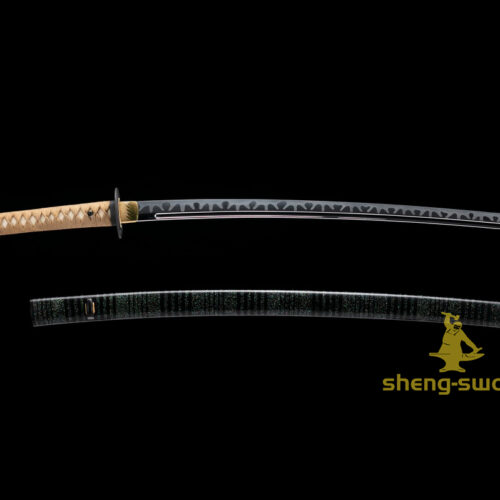 TOP Class Japanese Shinken Katana Clay Tempered Tamahagane Steel Choji Hamon Sword Nakago Kashirae