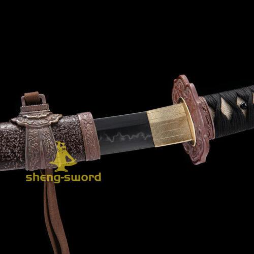 TOP Class Japanese Tachi Katana Clay Tempered T-10 Steel Choji Hamon Sword
