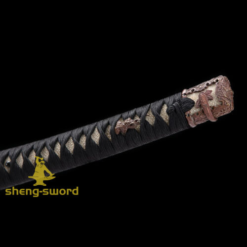 TOP Class Japanese Tachi Katana Clay Tempered T-10 Steel Choji Hamon Sword