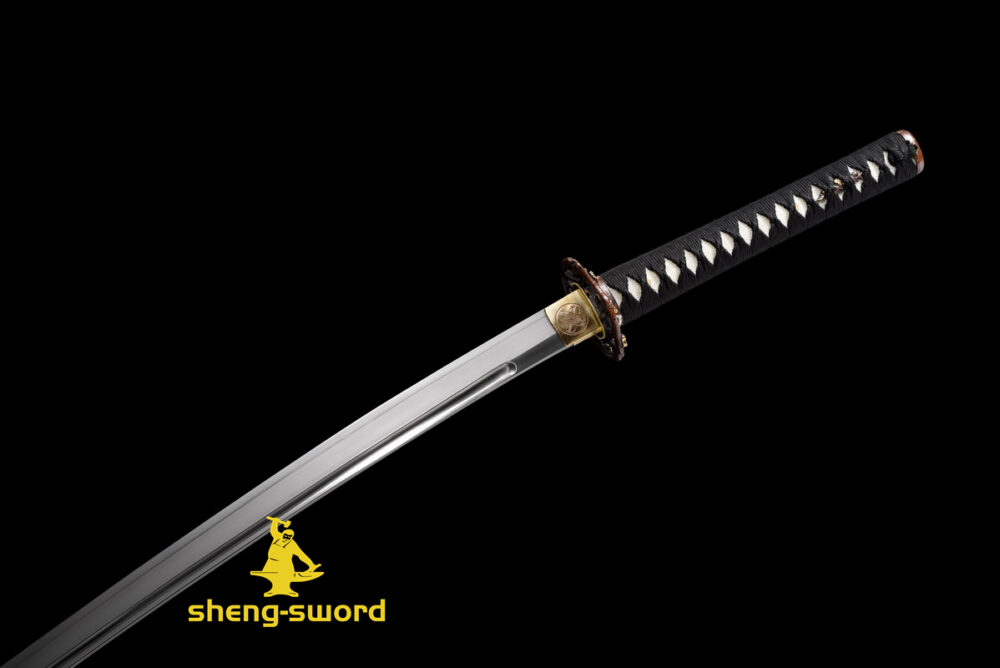 High Class Japanese Samurai Katana Clay Tempered L6 Steel Full Tang Blade Sword wintersweet Kashirae