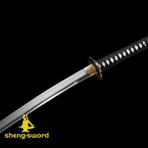 High Class Japanese Samurai Katana Clay Tempered L6 Steel Full Tang Blade Sword wintersweet Kashirae