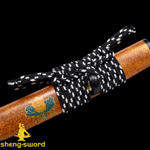 High Class Japanese Samurai Katana Clay Tempered L6 Steel Full Tang Blade Sword wintersweet Kashirae