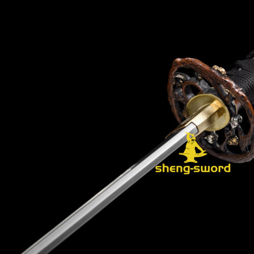 High Class Japanese Samurai Katana Clay Tempered L6 Steel Full Tang Blade Sword wintersweet Kashirae