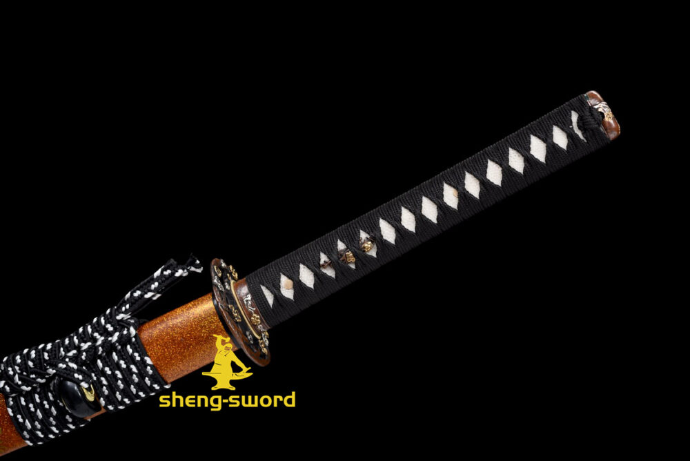 High Class Japanese Samurai Katana Clay Tempered L6 Steel Full Tang Blade Sword wintersweet Kashirae