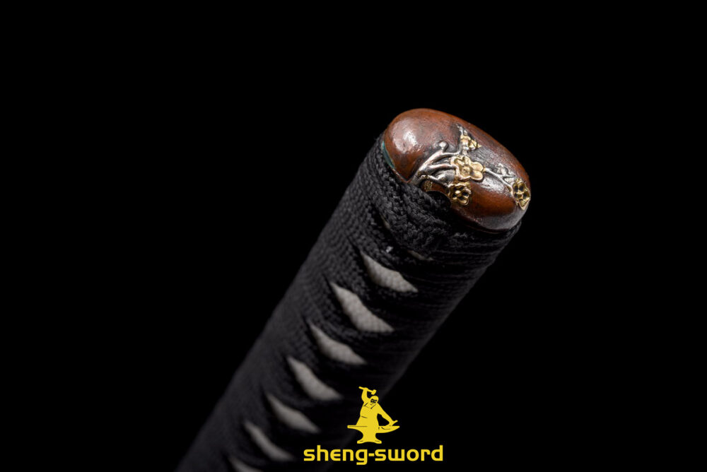 High Class Japanese Samurai Katana Clay Tempered L6 Steel Full Tang Blade Sword wintersweet Kashirae
