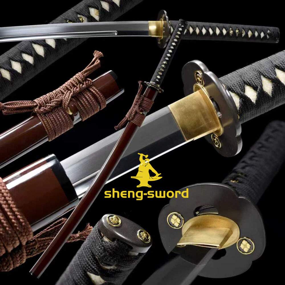 微信图片_20260825012749_16_3 HandMade Japanese Samurai Katana Clay Tempered Choji Hamon Sword HANABISHI KAMON Kashiare