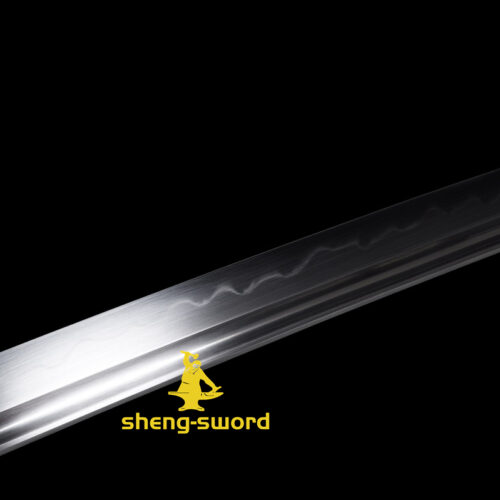 sakura104 Handmade japanese samurai katana Sakura tsuba clay tempered t-10 steel full tang sword