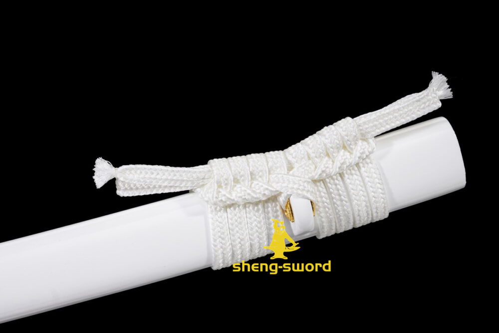 sakura108 Handmade japanese samurai katana Sakura tsuba clay tempered t-10 steel full tang sword