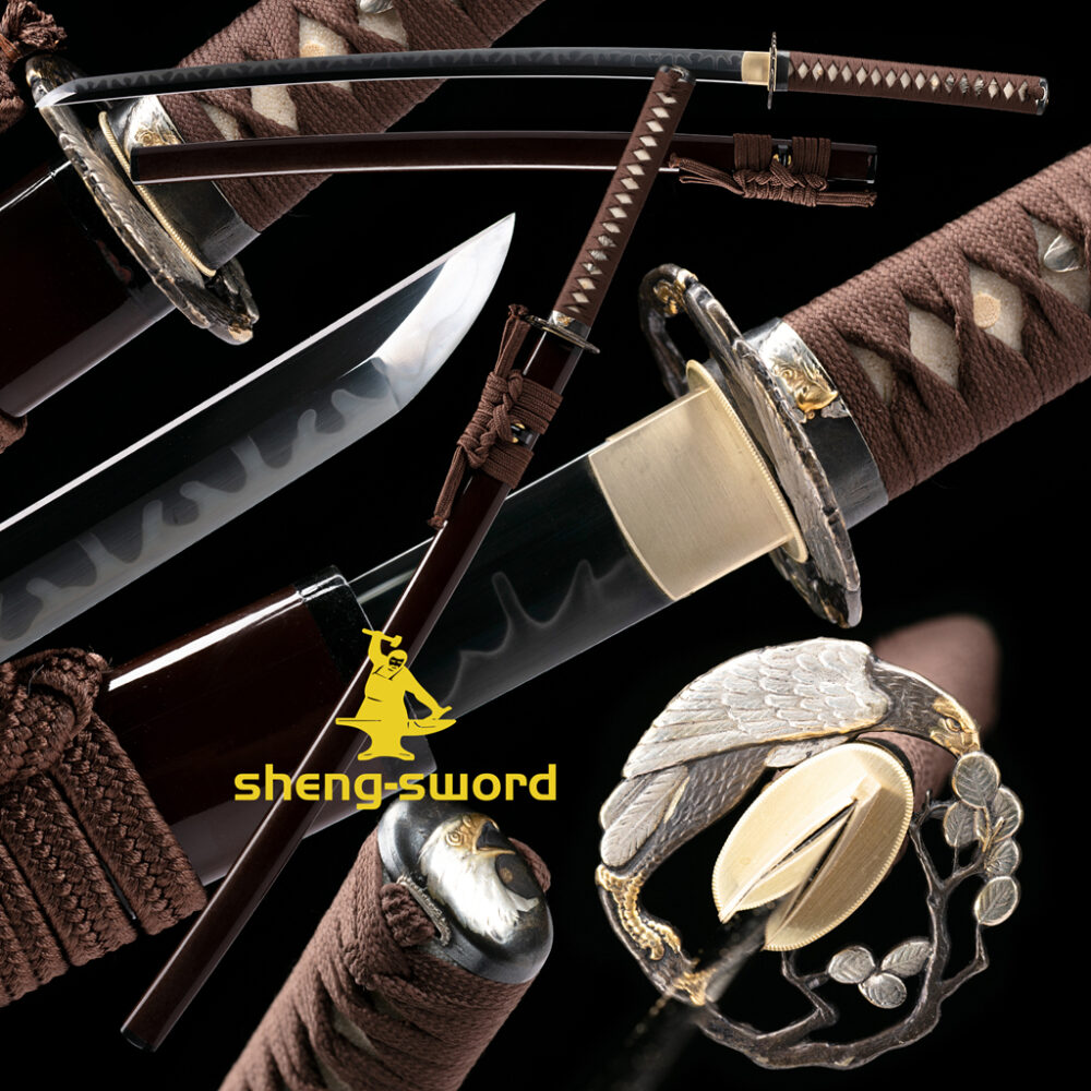 eagle guard sword Handmade Clay Tempered Razor Sharp Japanese Katana Eagle Guard Sword