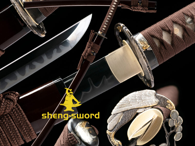 eagle guard sword Handmade Clay Tempered Razor Sharp Japanese Katana Eagle Guard Sword
