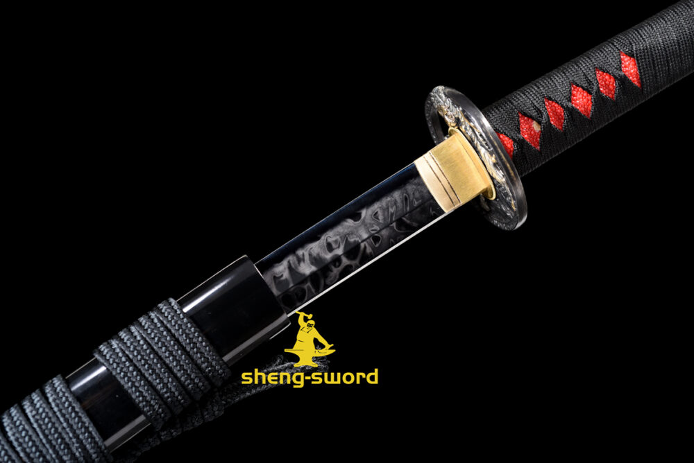 hitatsura TIGER TSUBA SWORD (11) Clay tempered S7 steel hitatsura hamon blade japanese katana razor sharp shine full tang sword