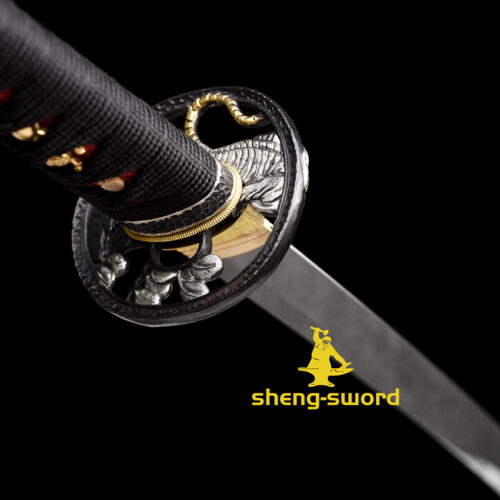 hitatsura TIGER TSUBA SWORD (12) Clay tempered S7 steel hitatsura hamon blade japanese katana razor sharp shine full tang sword
