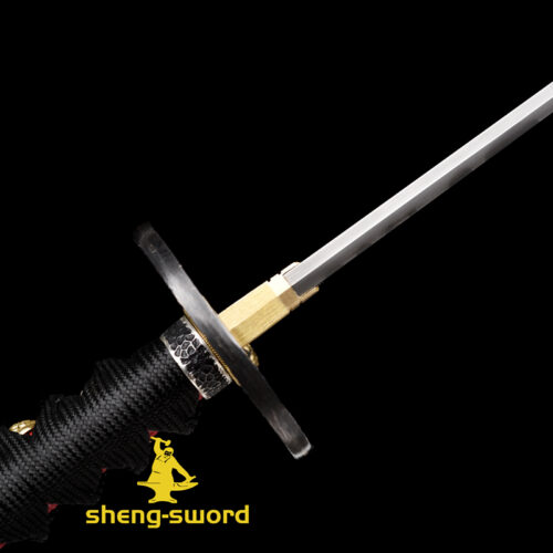 hitatsura TIGER TSUBA SWORD (13) Clay tempered S7 steel hitatsura hamon blade japanese katana razor sharp shine full tang sword