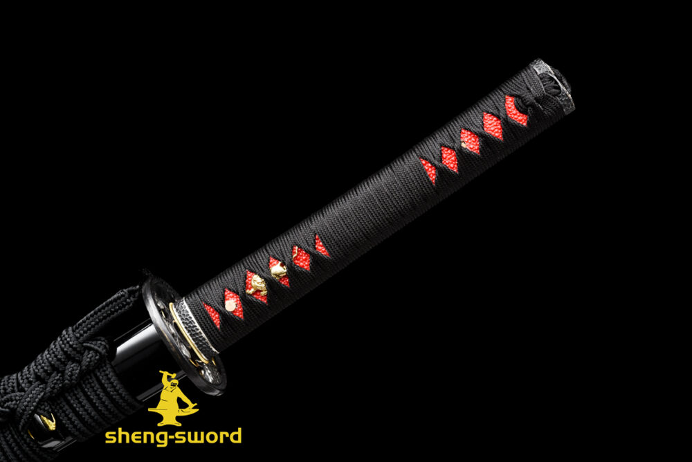 hitatsura TIGER TSUBA SWORD (17) Clay tempered S7 steel hitatsura hamon blade japanese katana razor sharp shine full tang sword