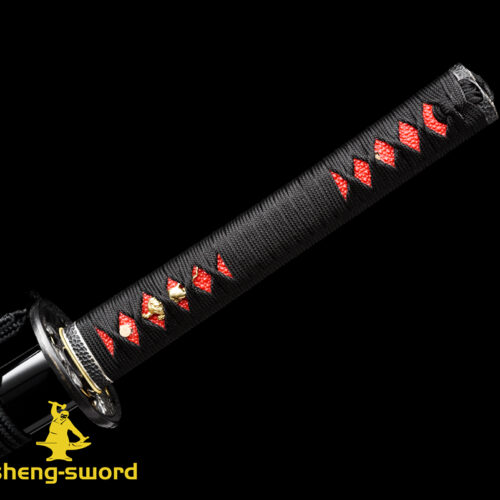 hitatsura TIGER TSUBA SWORD (17) Clay tempered S7 steel hitatsura hamon blade japanese katana razor sharp shine full tang sword