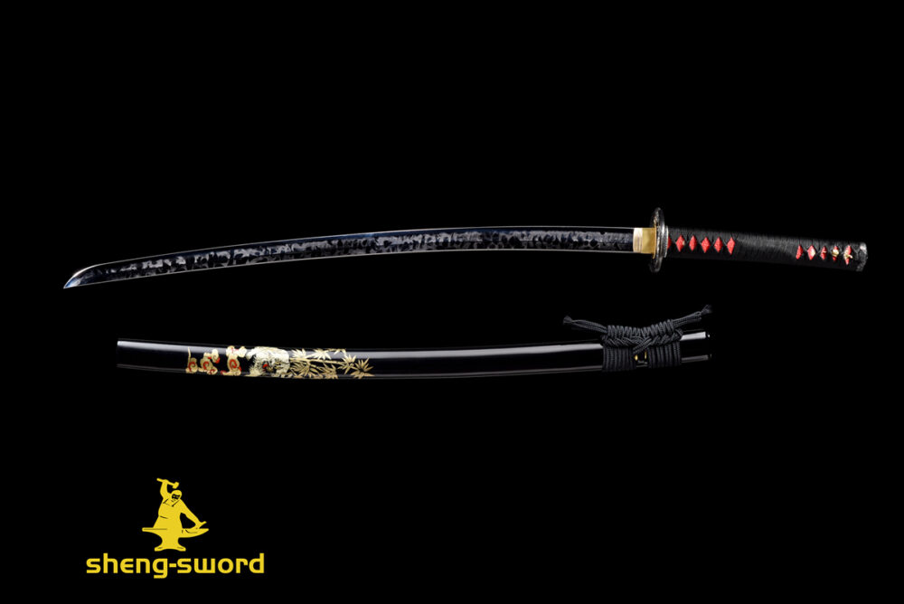 hitatsura TIGER TSUBA SWORD (3) Clay tempered S7 steel hitatsura hamon blade japanese katana razor sharp shine full tang sword