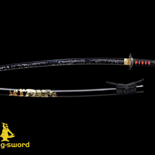 hitatsura TIGER TSUBA SWORD (3) Clay tempered S7 steel hitatsura hamon blade japanese katana razor sharp shine full tang sword
