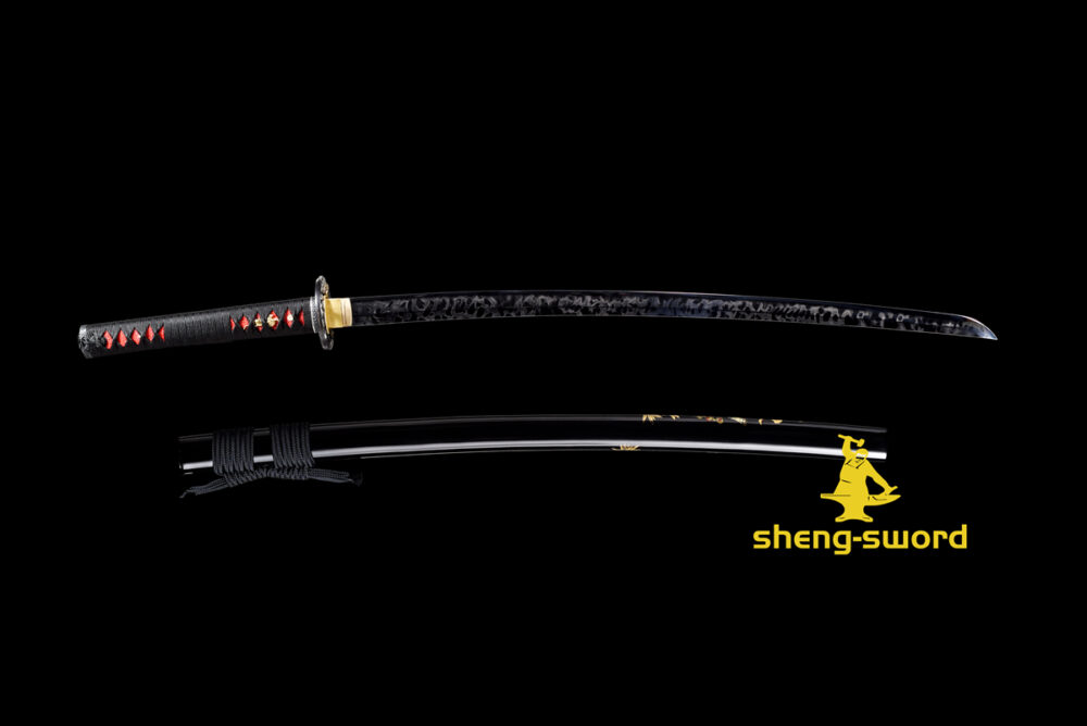 hitatsura TIGER TSUBA SWORD (4) Clay tempered S7 steel hitatsura hamon blade japanese katana razor sharp shine full tang sword